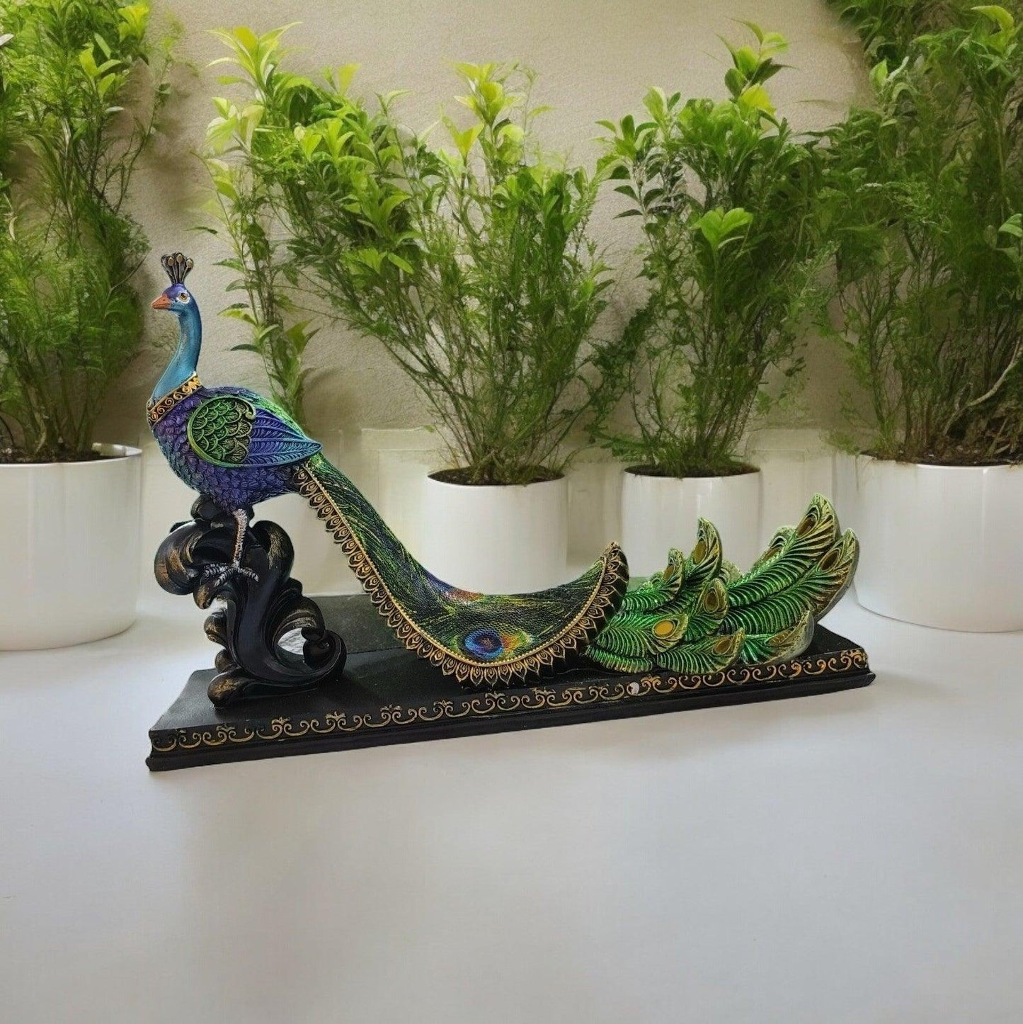 Elegant Peacock Statue