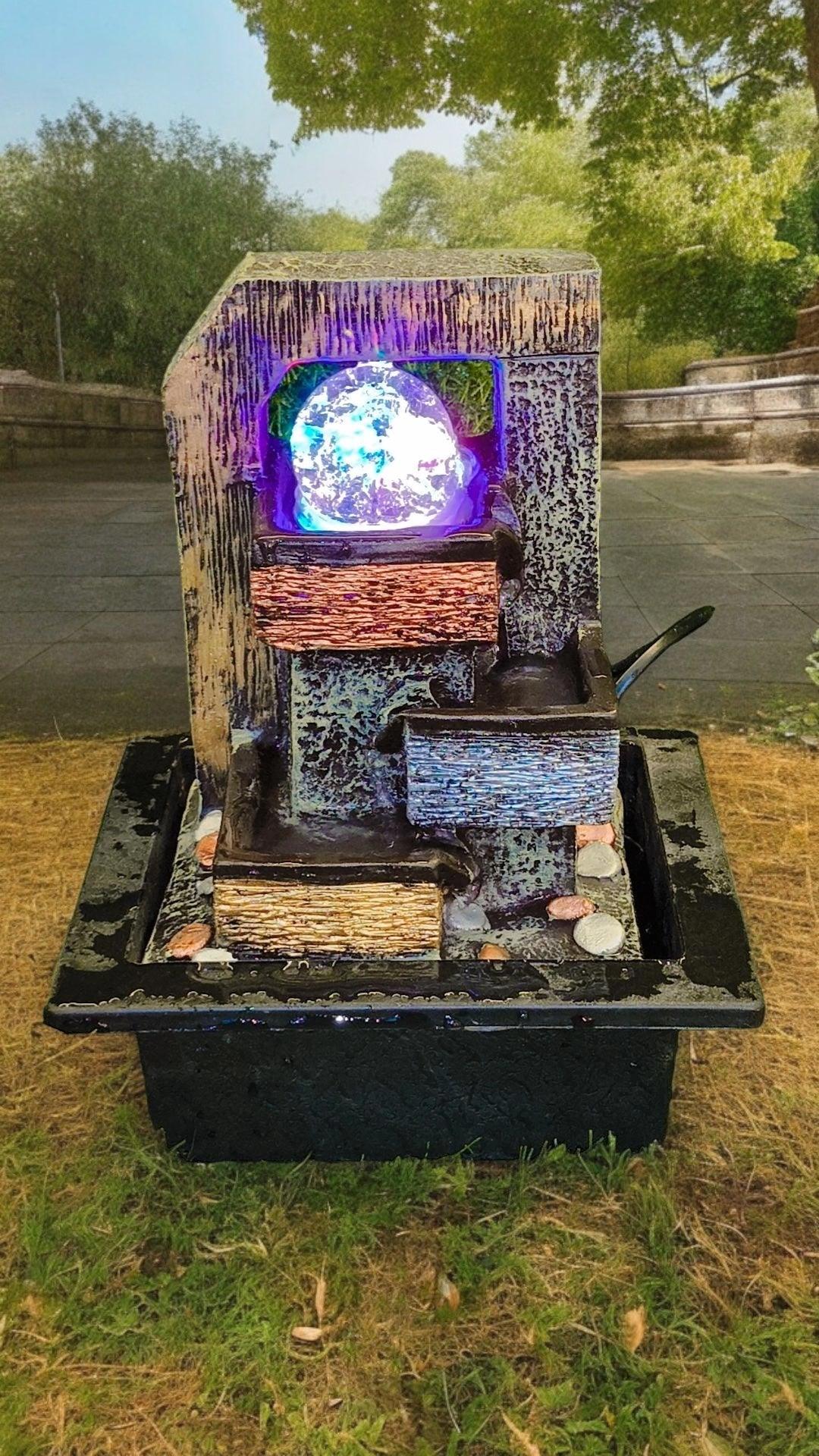 Water Fountain - Indoor with spinning crystal Ball