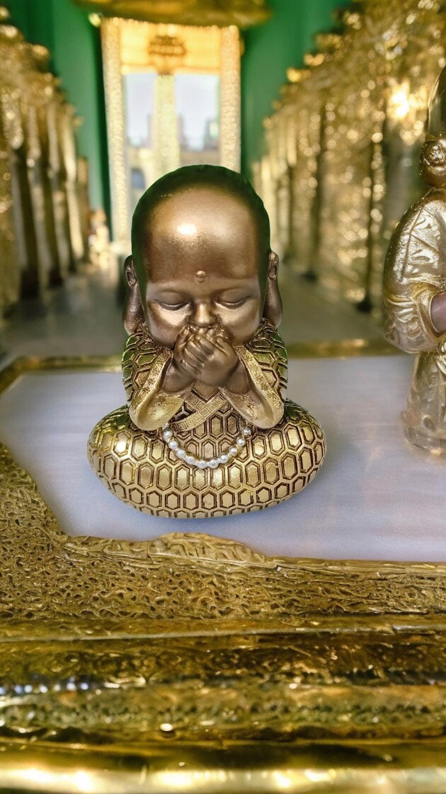 Beautiful Golden Baby Monk Set (Superior Quality, Set of 3)