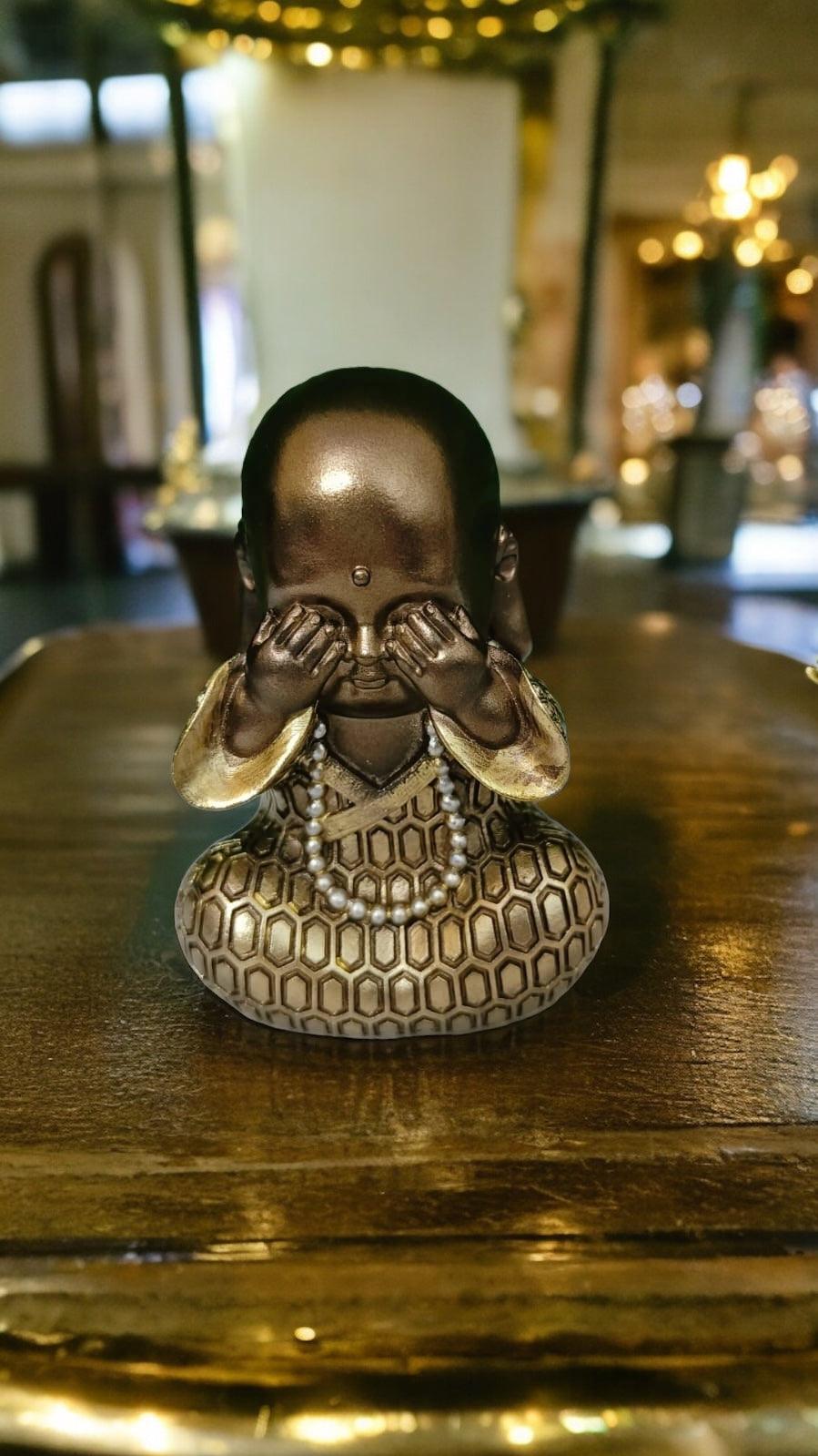 Beautiful Golden Baby Monk Set (Superior Quality, Set of 3)