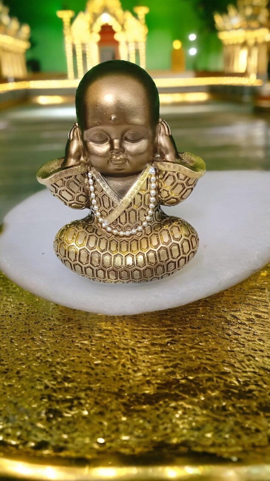 Beautiful Golden Baby Monk Set (Superior Quality, Set of 3)