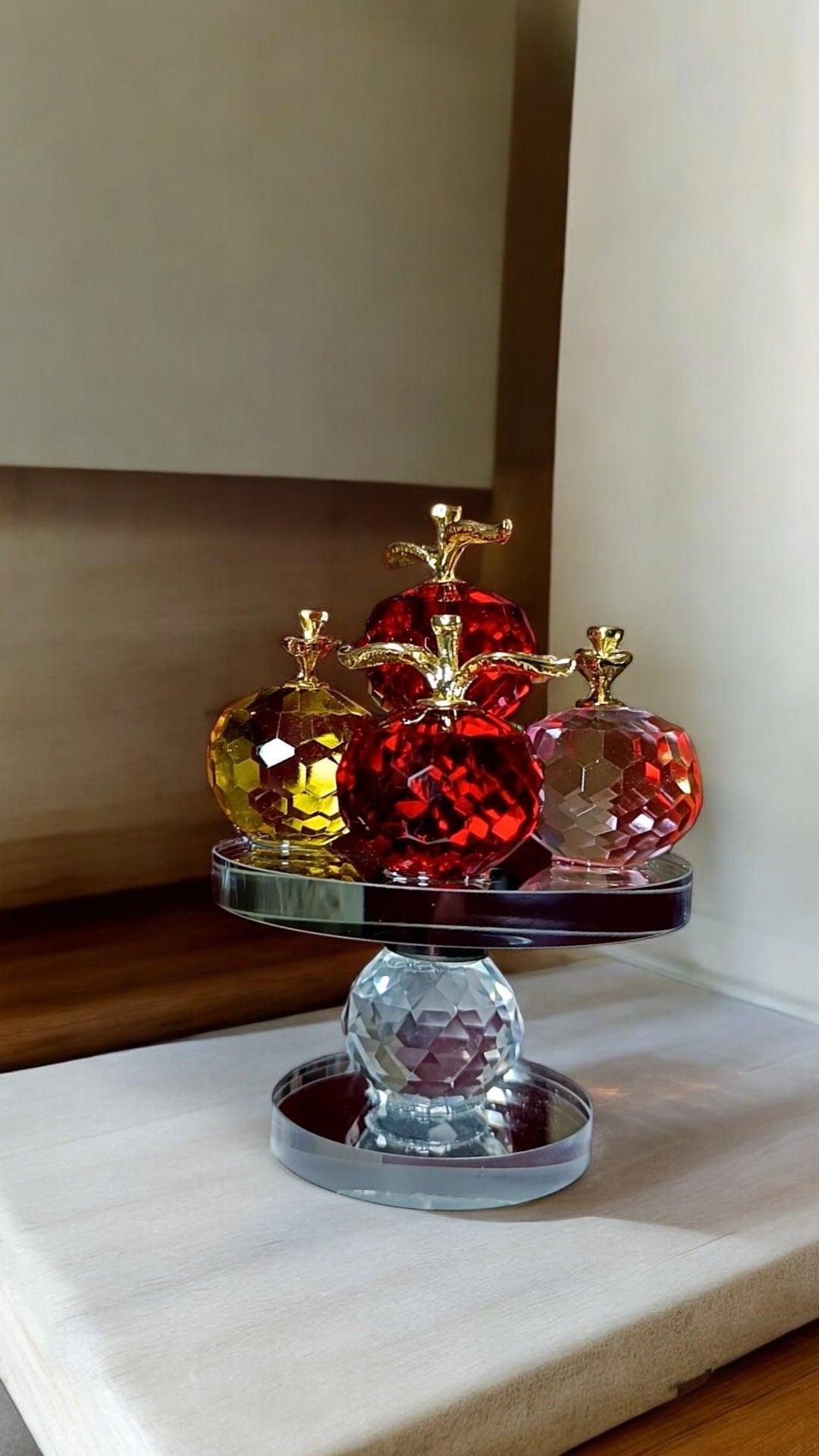 Crystal Apple Home Décor and Paperweight