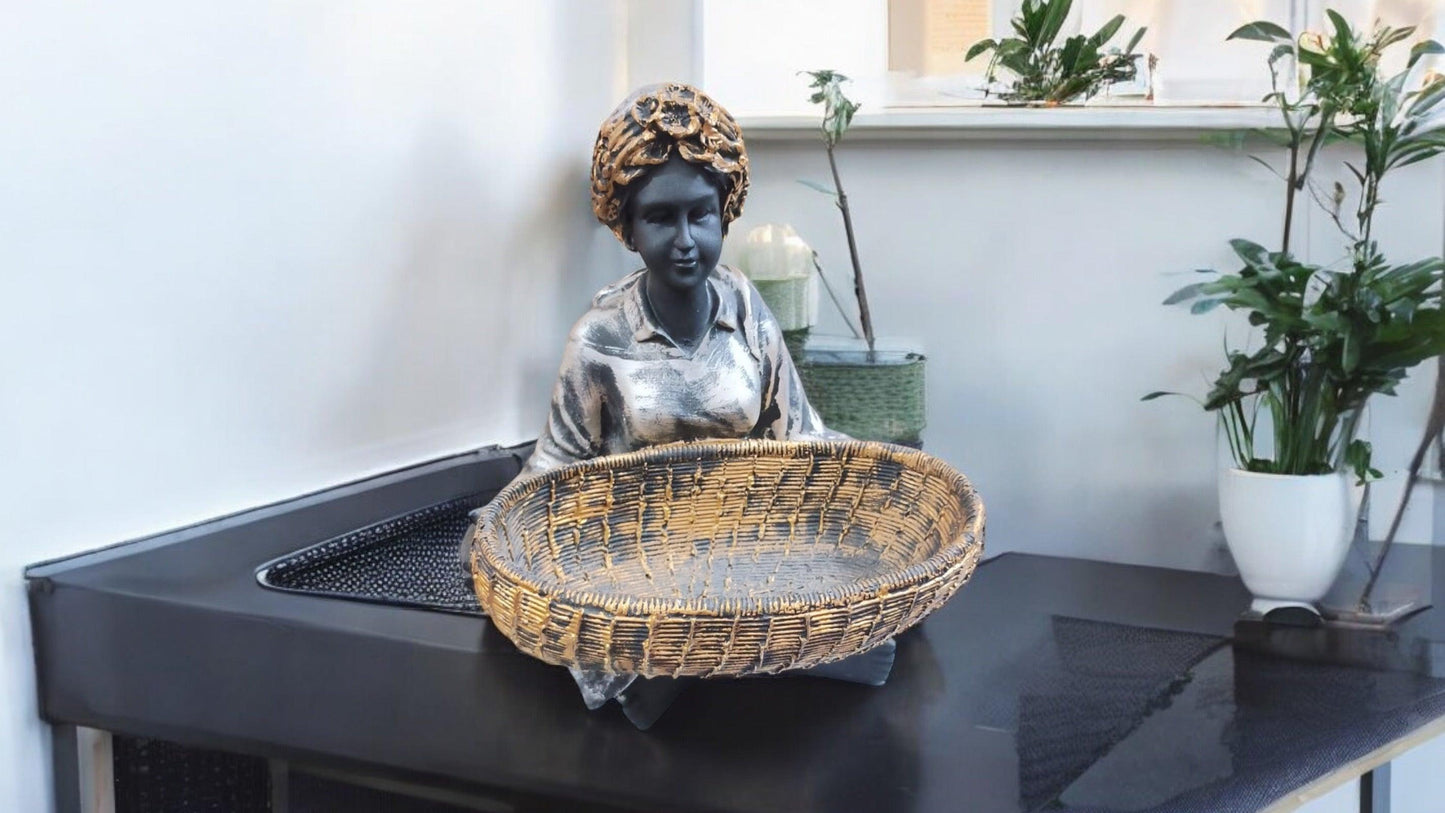Handcrafted Girl holding Bucket