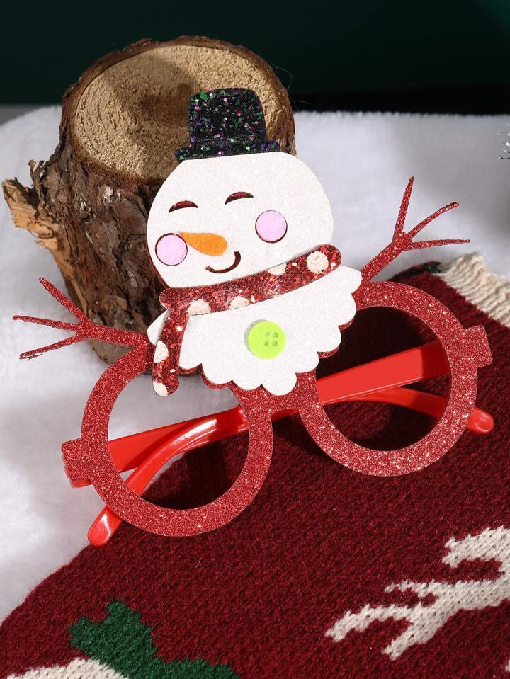 Snowman Glitter Glasses Frame Set of 2