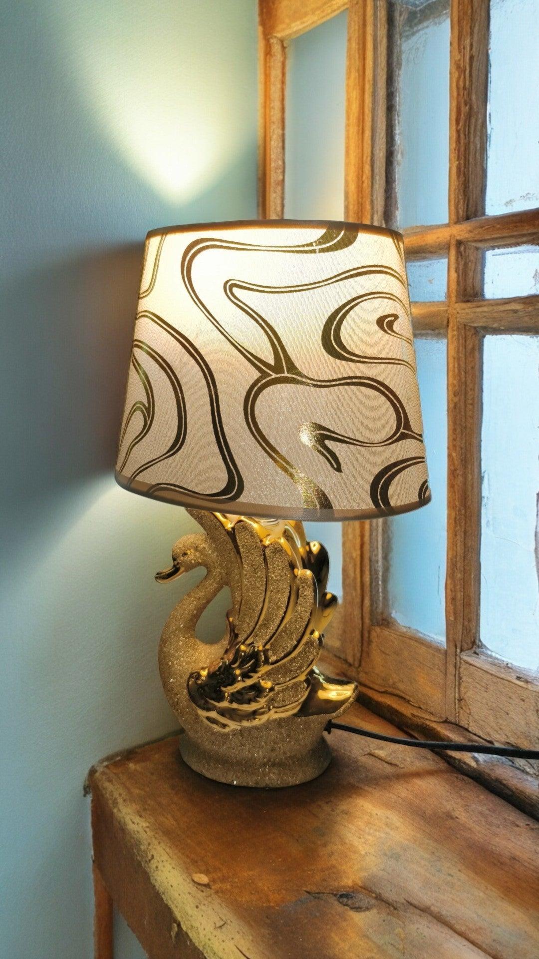 Golden Swan Decorative Night Lamp