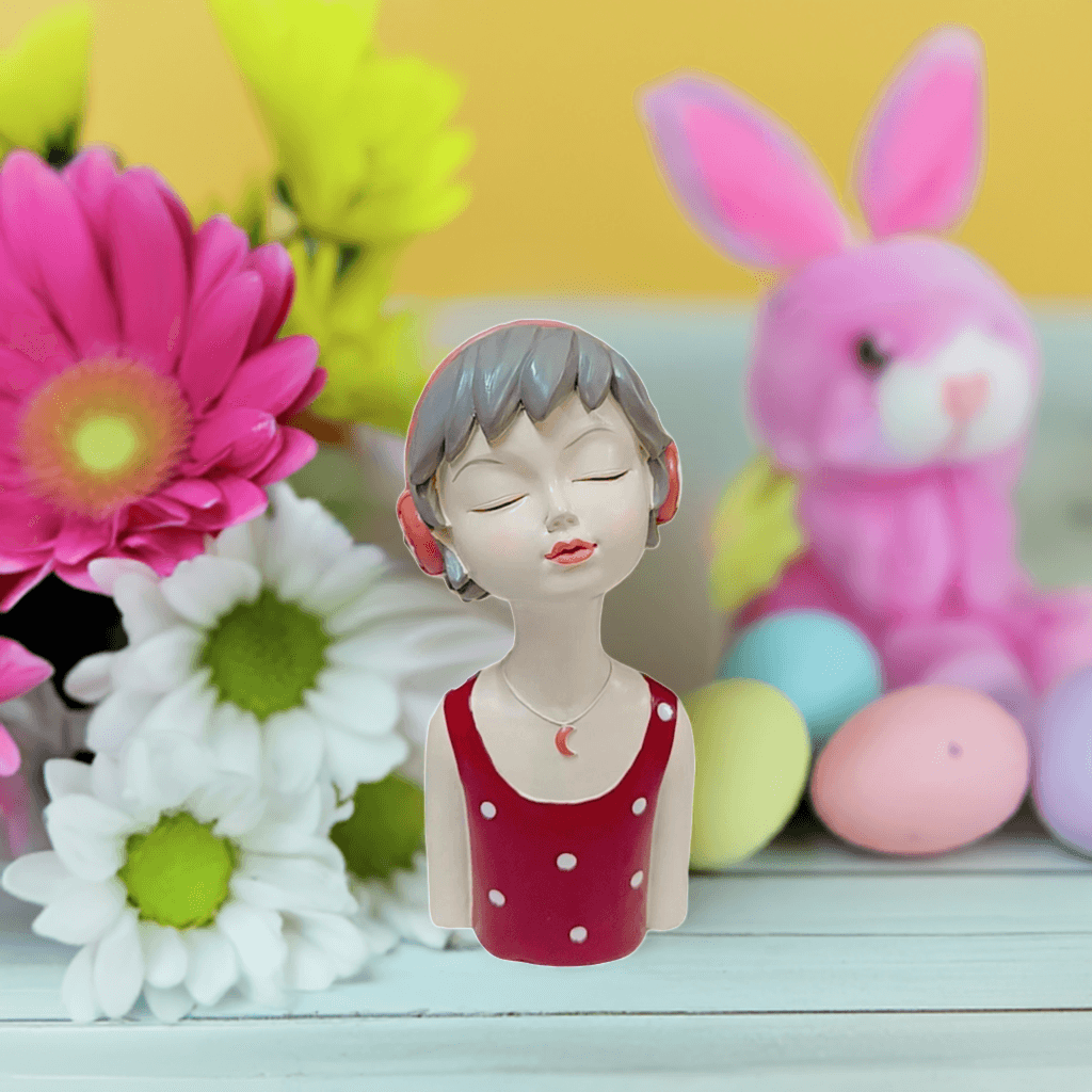 Lady Figure with Headphones