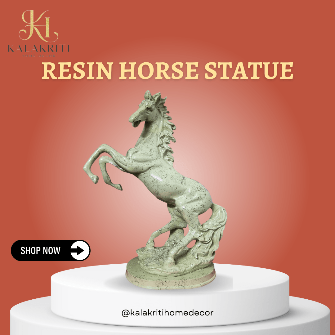 Ocean Green Rising Horse Statue