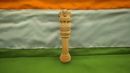 Wooden Ashoka Stambh Table Decor