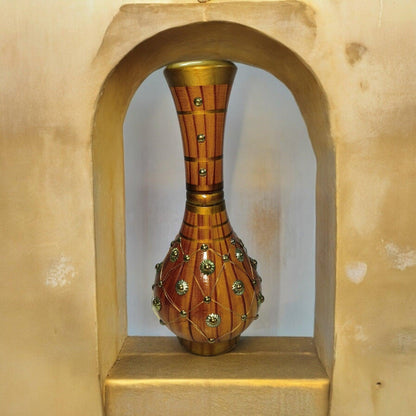 HandCrafted Wooden Flower Vase
