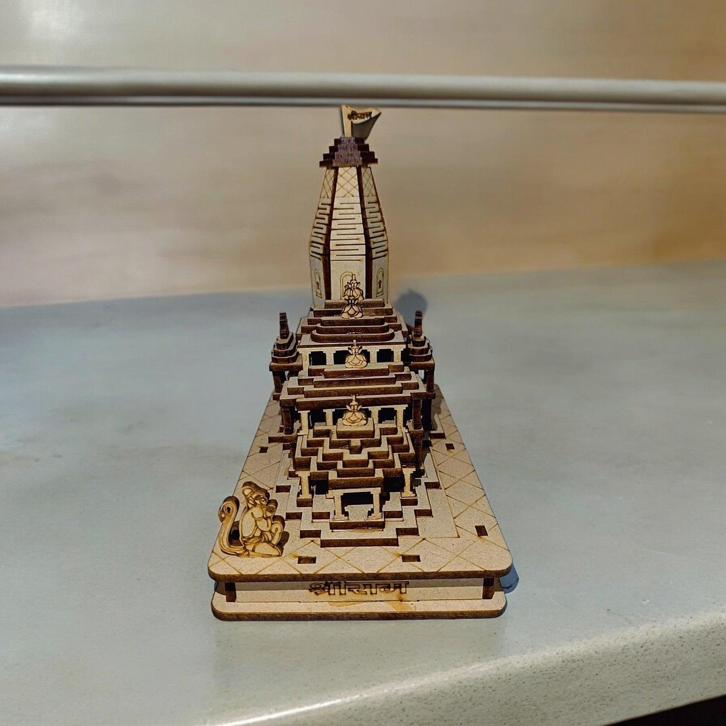 Shri Ram Mandir Ayodhya Mandir| 3D Wooden Temple For Home, Office and Gift