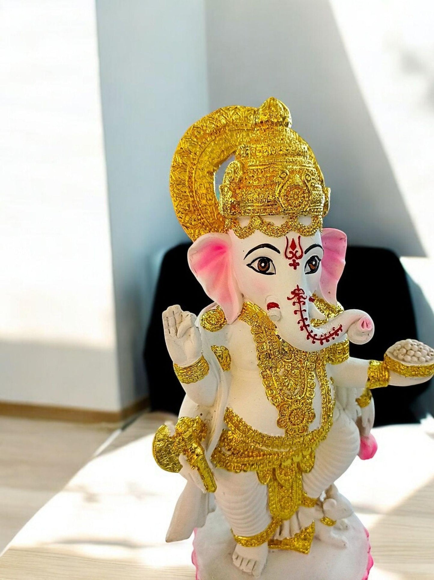 White Lord Ganesha Figurine