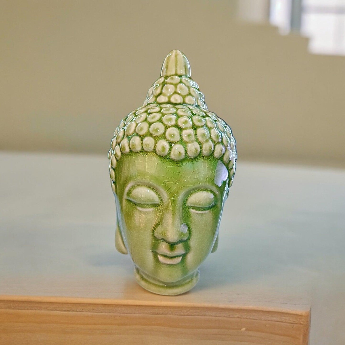 Lord Buddha Head Ceramic Statue – Meditating Position