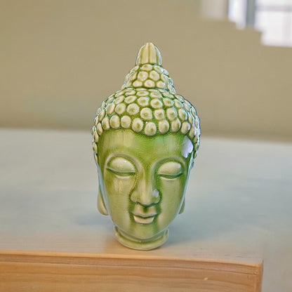 Lord Buddha Head Ceramic Statue – Meditating Position