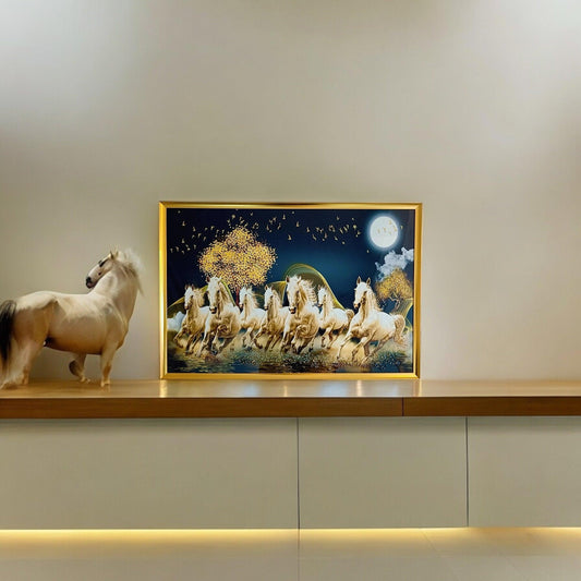 Seven Horses Crystal Scenery