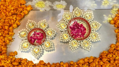 Metal Urli Diya Bowl – Elegant Festive Decor