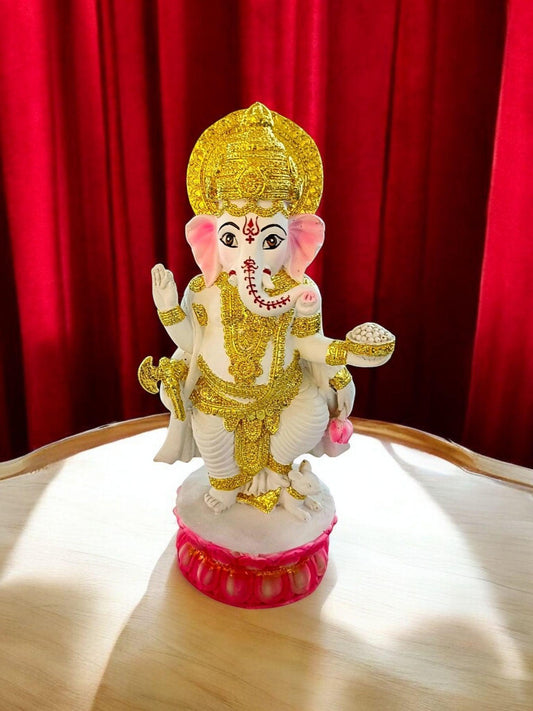 White Lord Ganesha Figurine