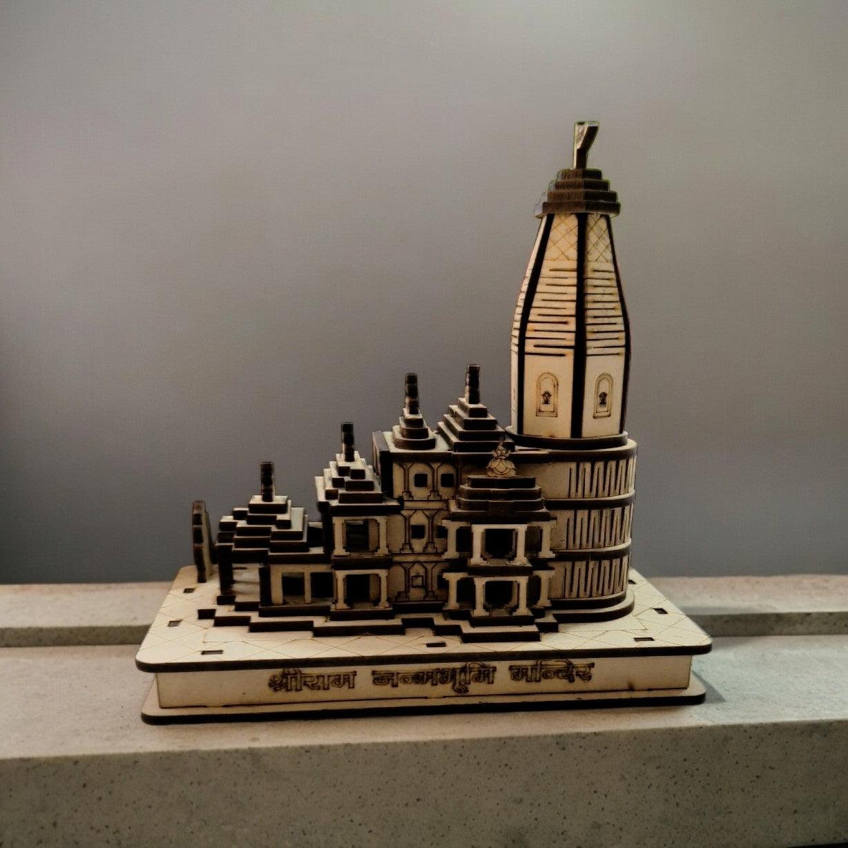 Shri Ram Mandir Ayodhya Mandir| 3D Wooden Temple For Home, Office and Gift