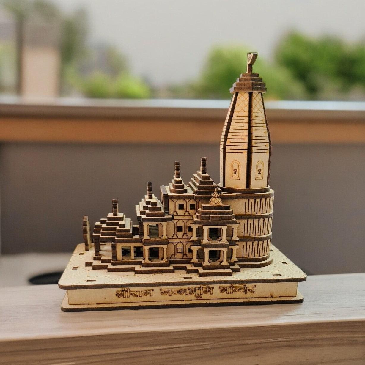Shri Ram Mandir Ayodhya Mandir| 3D Wooden Temple For Home, Office and Gift
