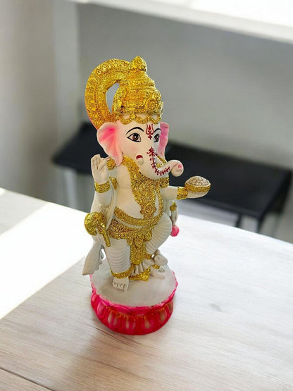 White Lord Ganesha Figurine