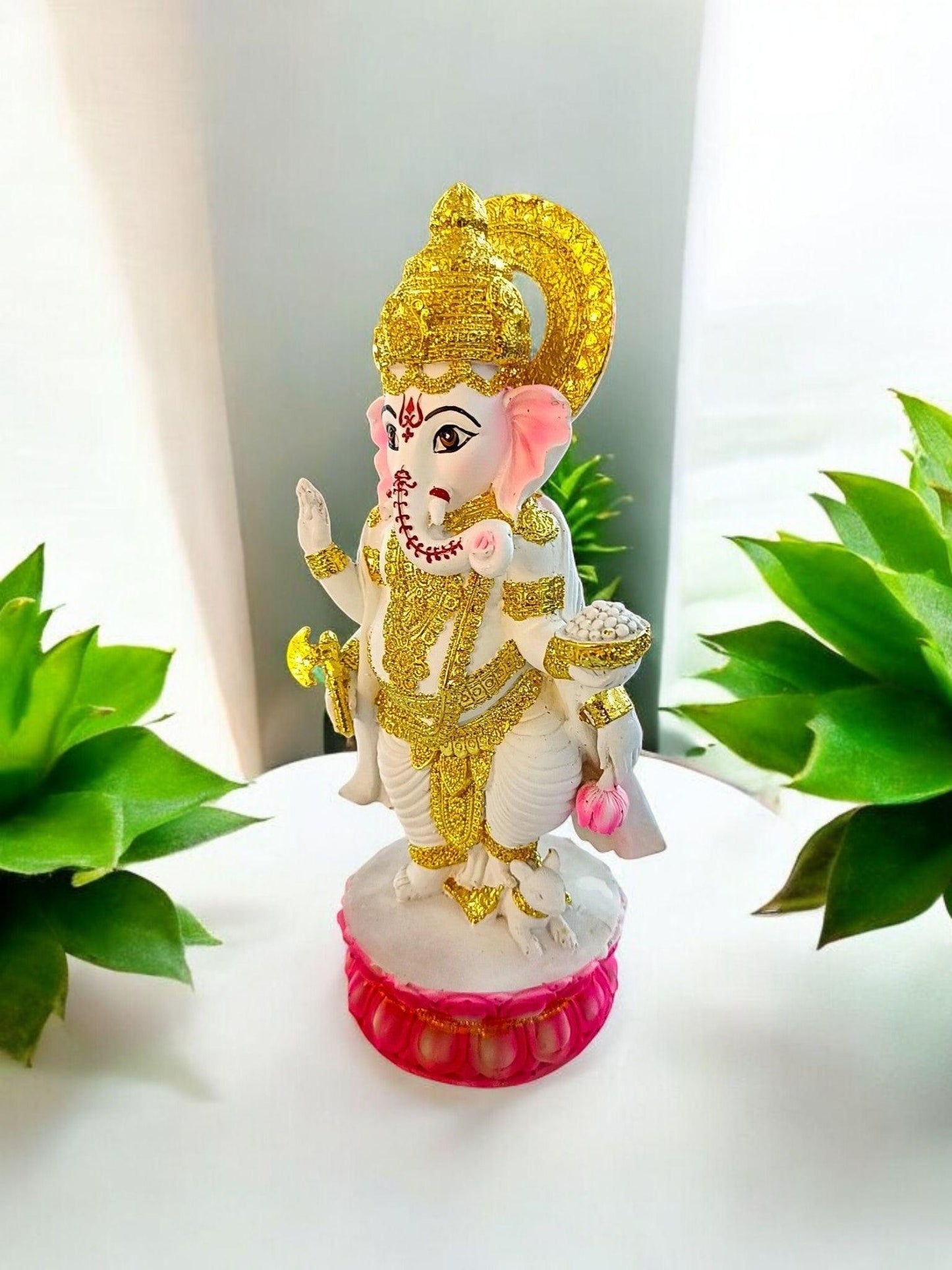 White Lord Ganesha Figurine