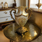 Antique Ceramic Vase - Gold Beige