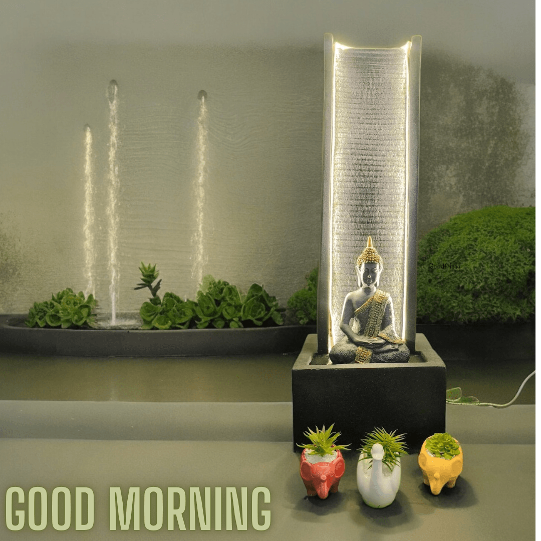 Elegant Buddha Waterfall Fountain: A Majestic Addition to Your Home Decor