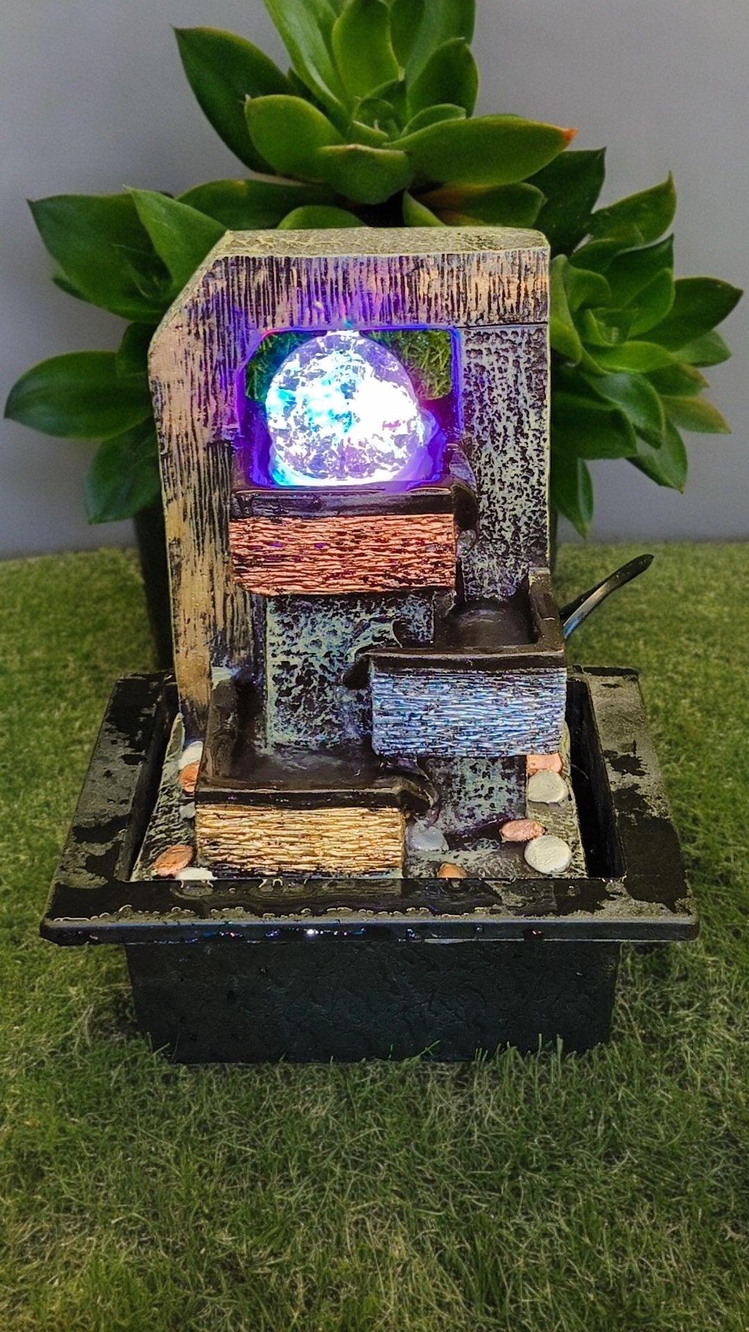 Water Fountain - Indoor with spinning crystal Ball