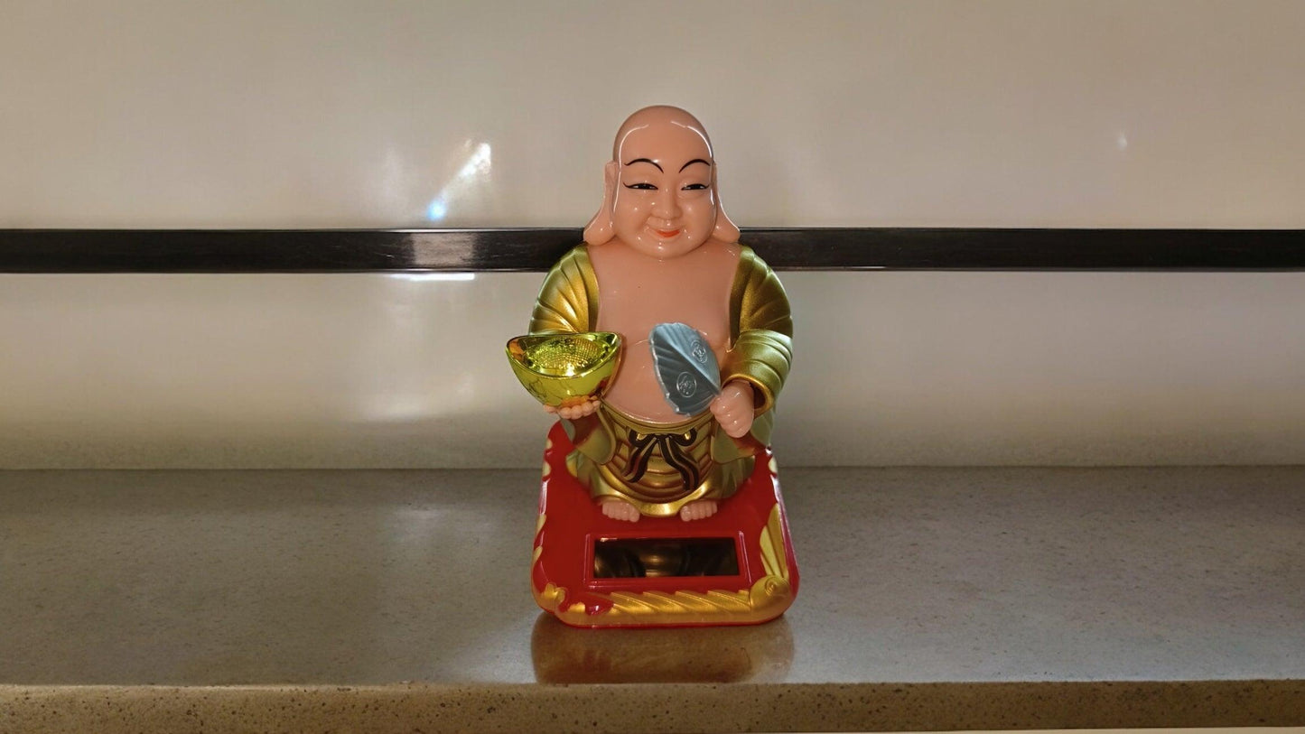 Solar Powered Laughing Buddha | Small