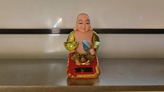 Solar Powered Laughing Buddha | Small