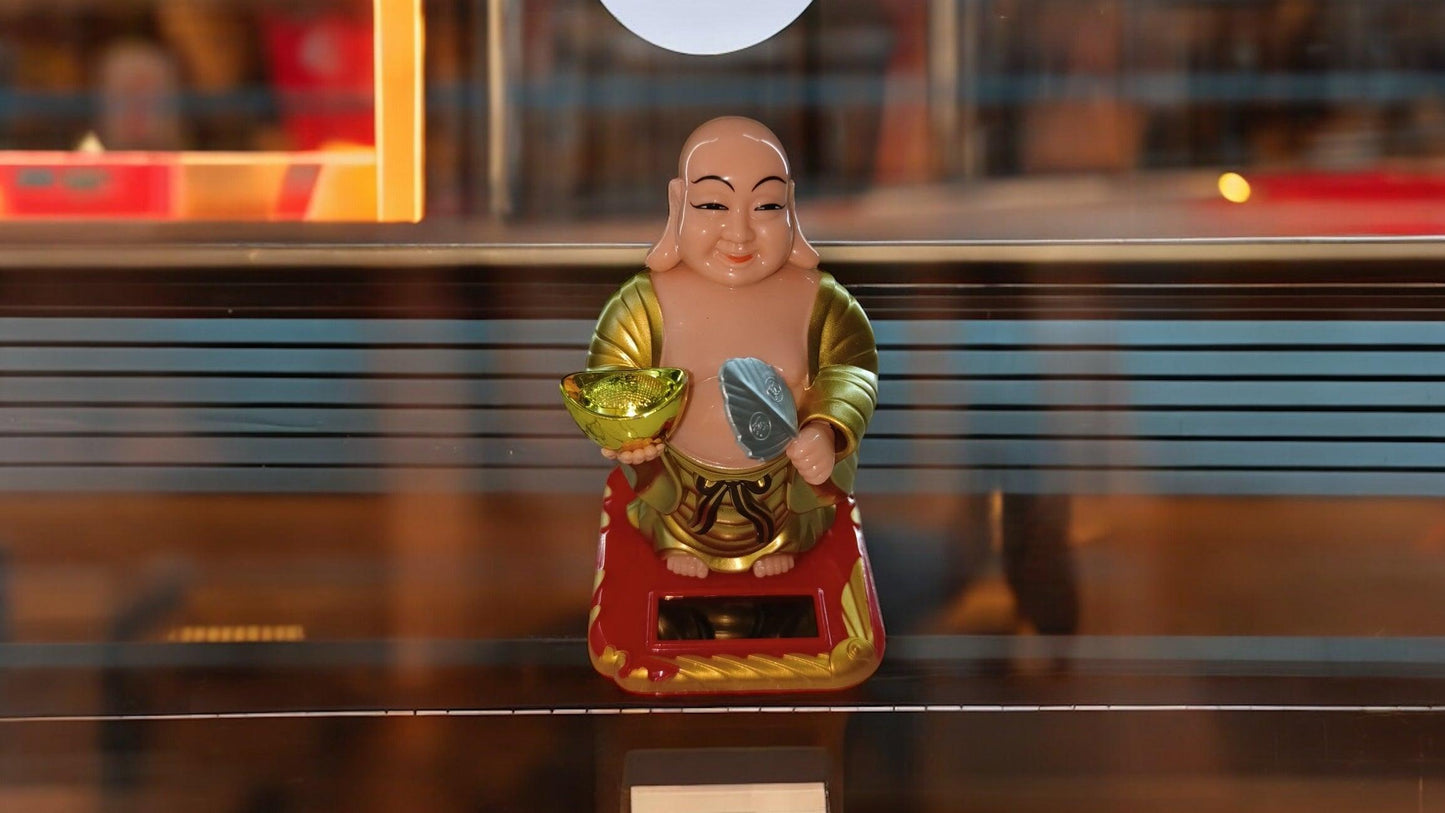 Solar Powered Laughing Buddha | Small