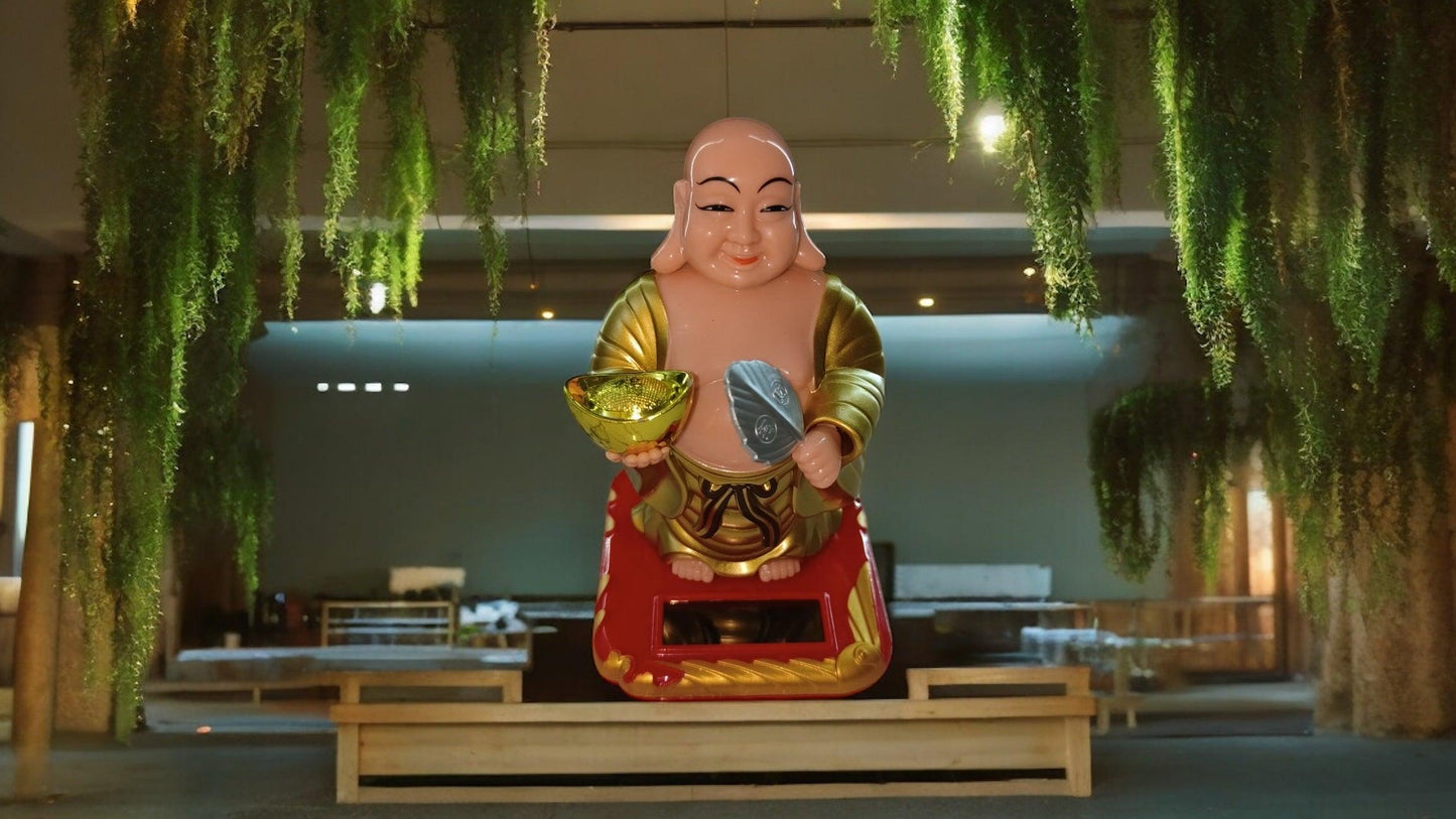 Solar Powered Laughing Buddha | Small