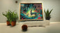 Multicolor Deer Scenery with Crystal Coated Resin Art