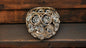 Golden and Diamond-Shaped Circle Zircon Candle Holder: A Petite Touch of Elegance