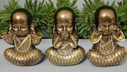 Beautiful Golden Baby Monk Set (Superior Quality, Set of 3)