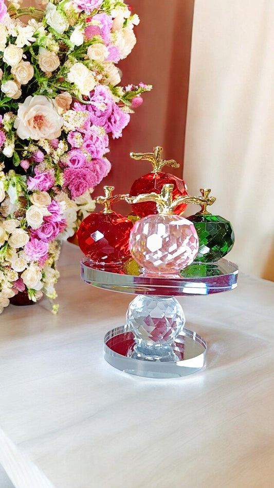 Crystal Apple Home Décor and Paperweight