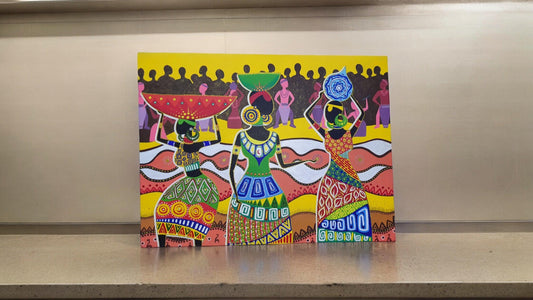 Handmade African Art Acrylic Painting