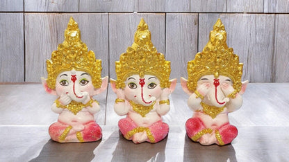 Mukut Baby Ganesha Set of 3.