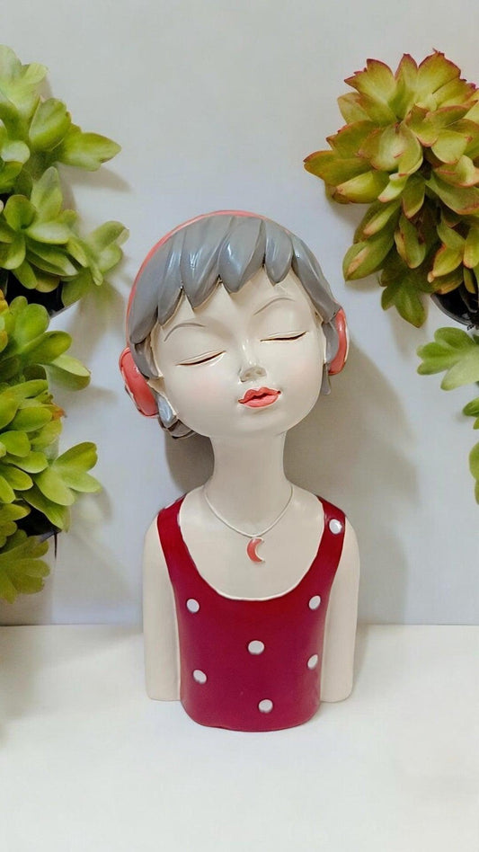 Lady Figure with Headphones
