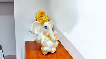 Lord Ganesh Idol Marble Crust