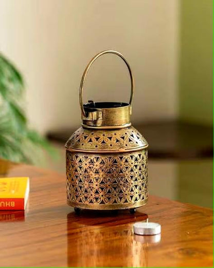 Antique Metal T-Light Candle Holder