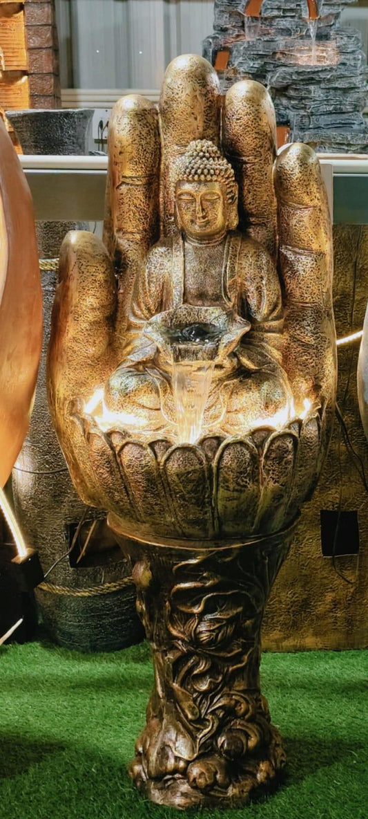 Hand Pillar Buddha Fountain-4.2Ft