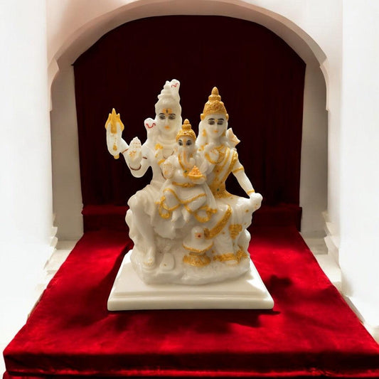 Shiv Parivar Statue – Divine Resin Showpiece for Home Mandir
