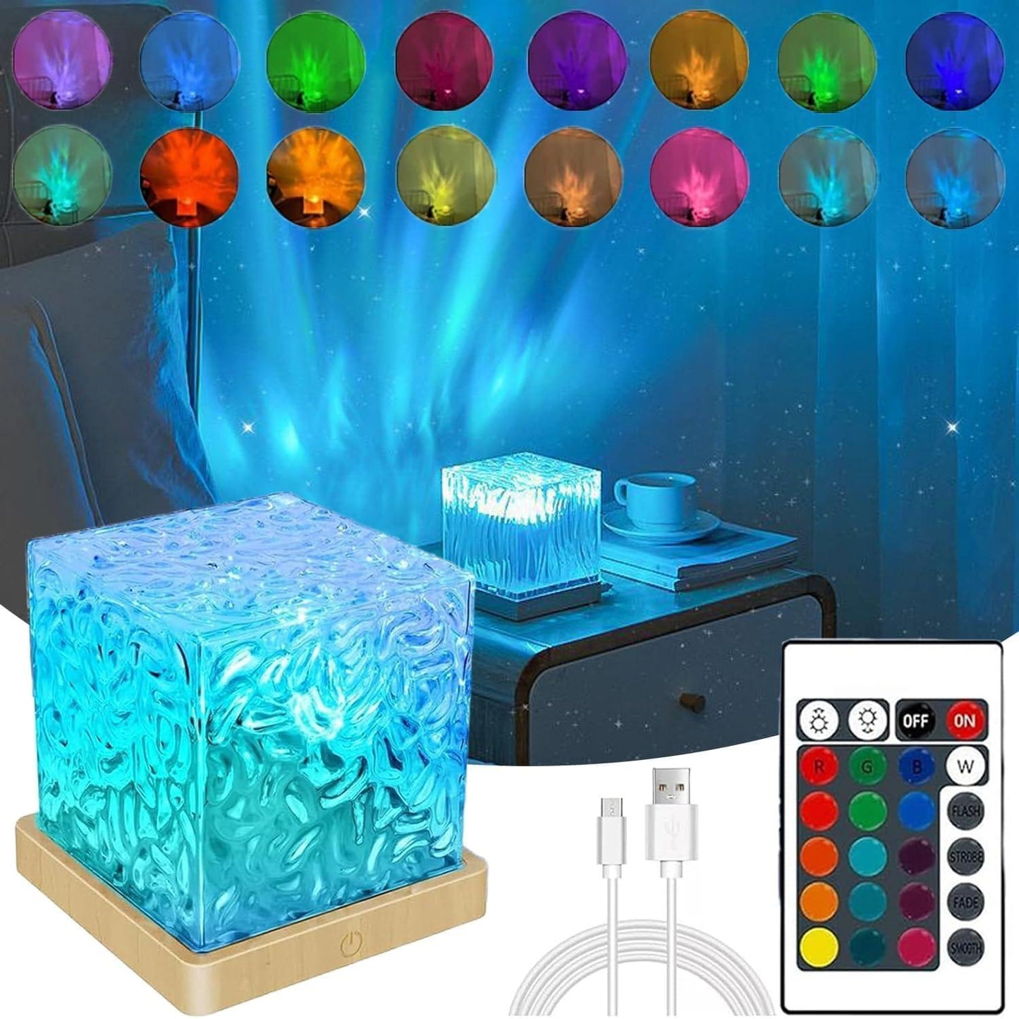 Ocean Wave Cube Lamp
