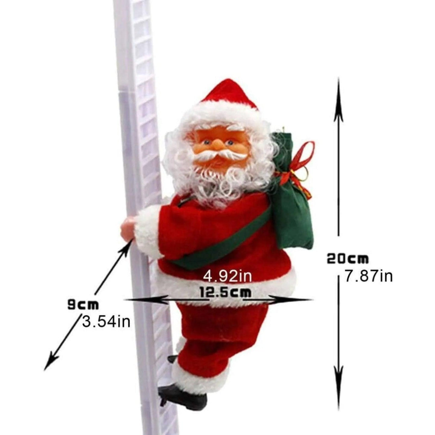 Electric Santa Claus Climbing Ladder