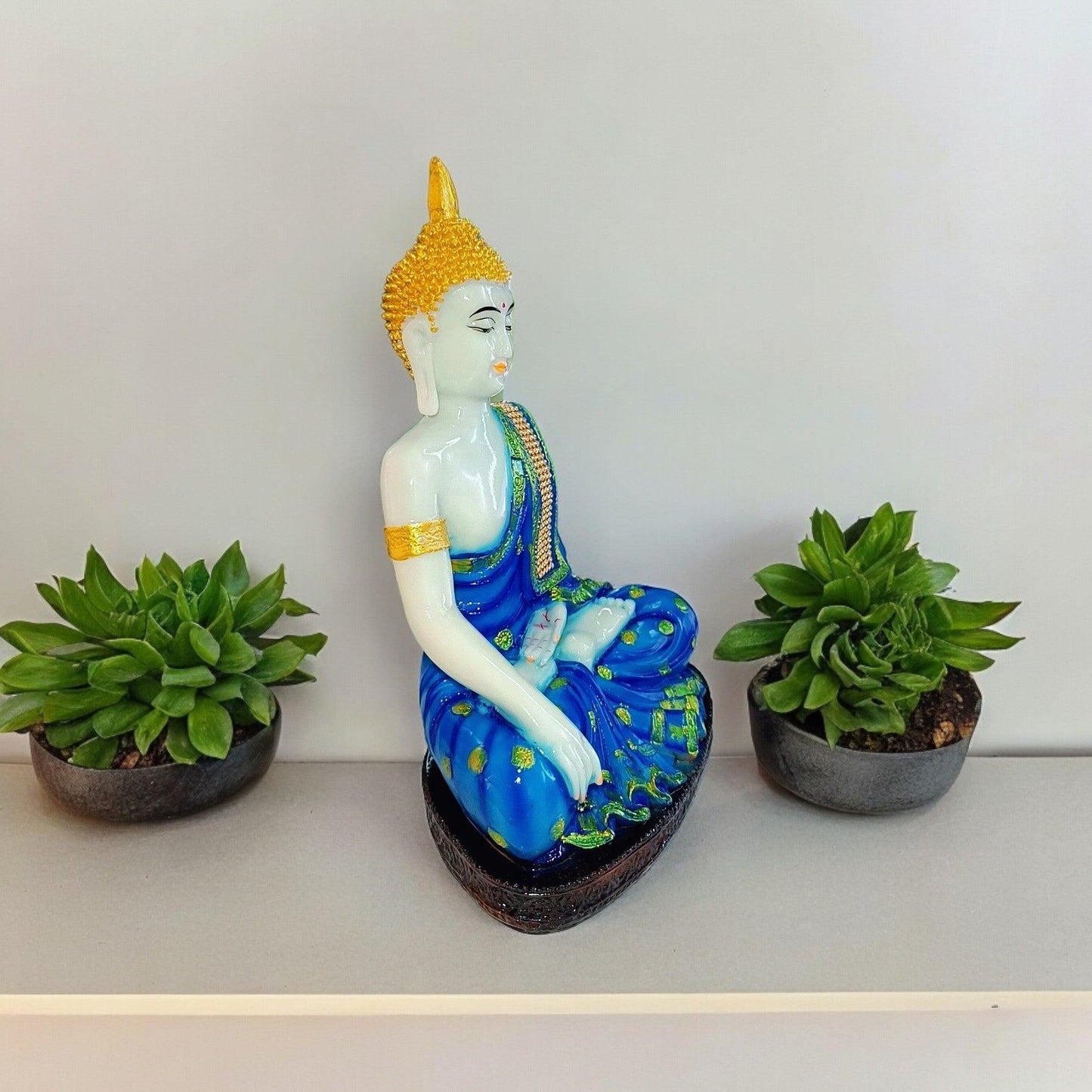 Gautam Buddha Idol in sitting position | Blue