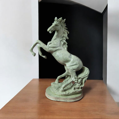 Ocean Green Rising Horse Statue