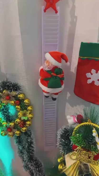 Electric Santa Claus Climbing Ladder