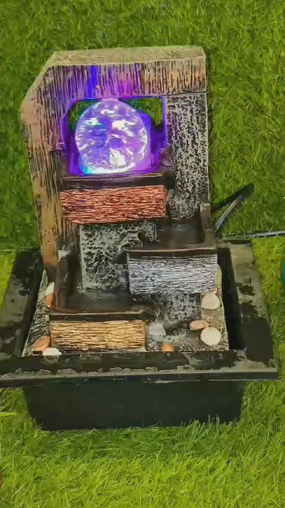 Water Fountain - Indoor with spinning crystal Ball