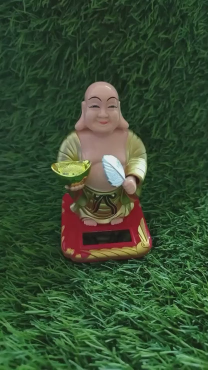 Solar Powered Laughing Buddha | Small