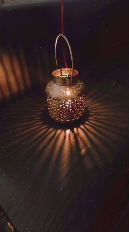 Antique Metal T-Light Candle Holder